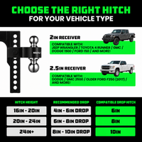 VAULTIQ HitchFlex Pro — Heavy-Duty Adjustable Drop Hitch