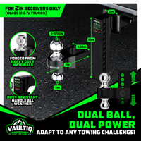 VAULTIQ HitchFlex Pro — Heavy-Duty Adjustable Drop Hitch