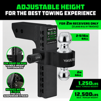 VAULTIQ HitchFlex Pro — Heavy-Duty Adjustable Drop Hitch