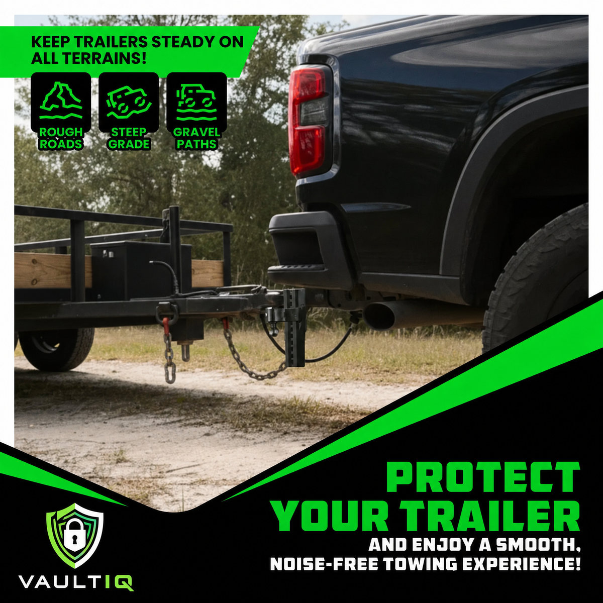 VAULTIQ HitchFlex Pro — Heavy-Duty Adjustable Drop Hitch